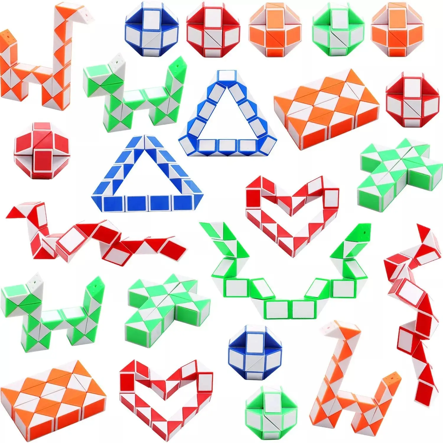 Règle de Puzzle en plastique pour enfant, jouet en forme de serpent magique, jouet en plastique, boule de Puzzle