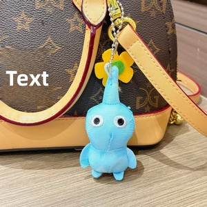 Porte-clés en peluche tricoté <span class=keywords><strong>Pikmin</strong></span>, poupée de dessin animé 8 cm, breloque de sac à dos, cadeau doux et moelleux - Product Image 4