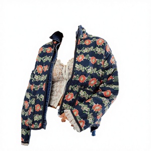 Autumn Winter Corduroy Bomber <b>Jacket</b> <b>Patch</b> Pockets Geometric Pattern Eco-Friendly Open Front Design Cotton Knitted for Spring - Product Image 3