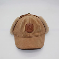 Cappello Invernale Personalizzato con Patch in Pelle, Paraorecchie in Finta Pelliccia, Caldo e Antivento, Stile Baseball per Attività all'Aperto