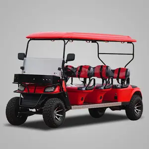 Carrello da golf elettrico a 4 ruote da 72 volt omologato stradale carrello da golf a 4 posti alimentato a gas o a batteria