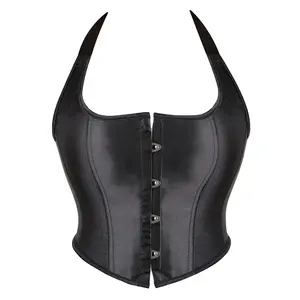 90S Corset được xây dựng trong áo ngực màu đen Corset với dây đeo vai