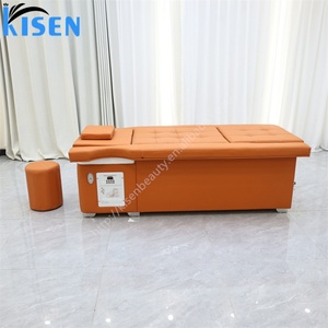 KISEN Bac à shampoing de luxe moderne pour salon de coiffure, lit de spa électrique réglable pour soins capillaires, fauteuil de pédicure avec bain de pieds - Product Image 2