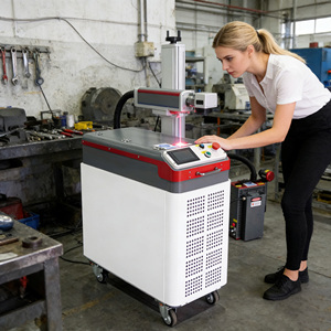 Machine laser de <span class=keywords><strong>nettoyage</strong></span> de meubles en bois, type pulsé, 500W, idéale pour le <span class=keywords><strong>nettoyage</strong></span> du bois ancien, l'élimination de la rouille et de la peinture sur métal - Product Image 5