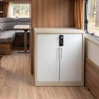 Système de rangement léger en plastique pour porte tambour avec serrure à code numérique, armoire enroulable