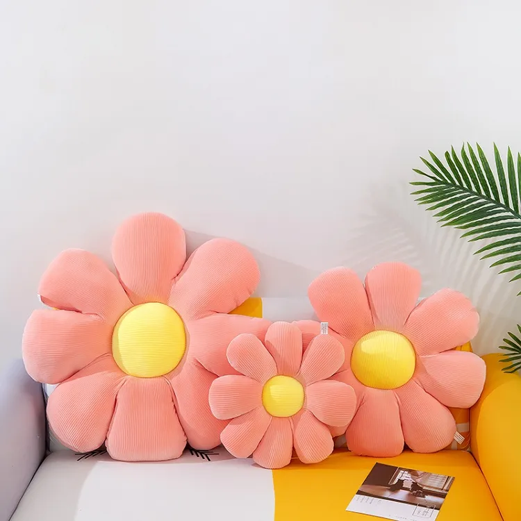 Cute daisy flower net red plush toy cushion doll cute girl bed sleeping cushion pillow