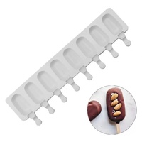Moule à glace en silicone écologique 2026 trous pour desserts DIY, bâtonnets de sucettes glacées, bac à glaçons, baril à glace, crème glacée maison