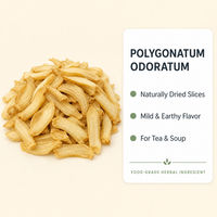 Tranches de rhizome de Polygonatum Odoratum séché en gros, qualité alimentaire, ingrédient naturel en vrac pour le thé et la préparation de soupes, Chine
