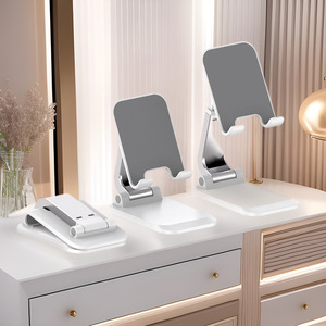 Mobile Phone Holder Adjustable <b>Desk</b> Stand Telescopic <b>Foldable</b> ABS Material For Desktop Use - Product Image 1