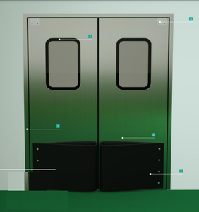 <span class=keywords><strong>Porte</strong></span> battante industrielle double en acier inoxydable 304 résistante aux chocs pour entrepôt - Product Image 1