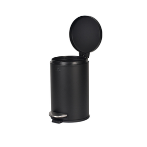 Poubelle de rangement en acier inoxydable noir de bonne qualité avec pédale pour les chambres d'hôtel - Product Image 4