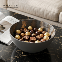 Bol à chocolat rond en céramique Omaysn avec glaçure métallique, assiette à chocolat, décoration d'intérieur, fabriqué par l'usine de céramique de Chaozhou