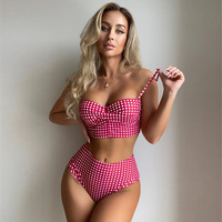 2025 Hete Verkoop Zomer Sexy Strandkleding Pak Driehoekige Mesh Stiksels Tweedelige Plus Size Strakke Sexy Hoge Taille Split Strandbikini