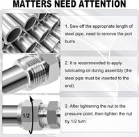 Adaptor Pria Kompresi Ferrule Ganda Baja Tahan Karat 304, Diameter Luar Tabung 6-20mm x Ulir NPT 1/8"-3/4" untuk Hidrolik