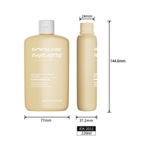 Emballage cosmétique personnalisé, flacon de 220 ml en PE avec pompe pulvérisatrice, impression sérigraphique, pour lotion, shampoing, après-shampoing, huile corporelle, crème
