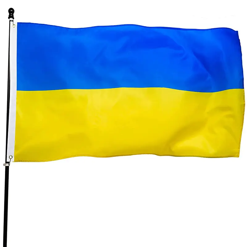5*3 FTカスタム印刷ウクライナ国旗エコフレンドリーフライングバナーポリエステル異なる国の旗