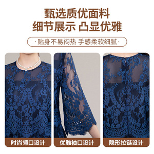 Vestido de noche para mujer, vestido largo azul marino de manga larga, ropa para ocasiones formales, talla Xs S M L Xl 2xl 3xl - Product Image 5