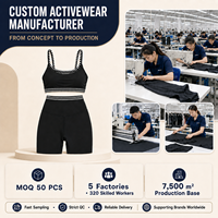 Ensemble de vêtements de sport personnalisés de qualité supérieure avec logo, tenue de sport respirante à rayures pour femmes, soutien-gorge de yoga et leggings, vêtements de sport personnalisés avec logo