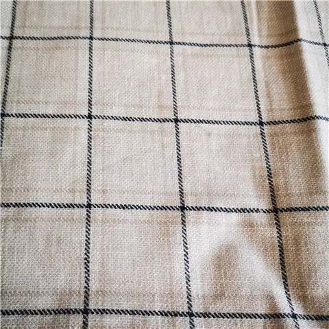 55%linen 45%cotton plaid check pattern fabrics for men and women coat