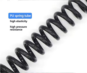<strong>Flexible</strong> 5M Penumatic Red Blue Black Trailer Spiral Coiled Air Line <strong>Hose</strong> Roll Set 120mm - Product Image 4