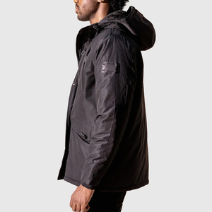 Chaqueta Térmica con Capucha para Hombre, Personalizada con Logotipo, para Invierno, con Tela de Lona, Impermeable y Resistente al Viento, Largo Regular, Ropa de Calle para Exteriores - Product Image 2