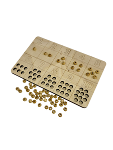 Tablero de Conteo de Madera Montessori para el Aprendizaje de Matemáticas, Juguete Educativo con Pernos Numéricos, Pompones y Cuentas para Niños Pequeños - Product Image 3