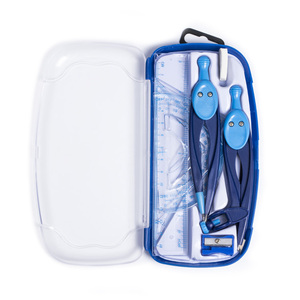 Juego de <span class=keywords><strong>Compás</strong></span> de Matemáticas <span class=keywords><strong>Profesional</strong></span> de Plástico de 9 Piezas a <span class=keywords><strong>Precio</strong></span> Económico para Dibujar Círculos - Product Image 1