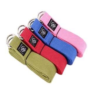 สายรัดยืดหยุ่นทรงห่วงคอตตอนและเชือกยืดสำหรับโยคะเสื่อ - Product Image 1