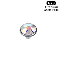 Piercing de nez en titane ASTM F136 tendance, pierres en zircon 5A, boucles d'oreilles à filetage interne, labret, clous pour les lèvres, cartilage de l'oreille, tragus, bijoux