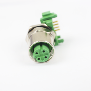 Fieldbus <span class=keywords><strong>Ethernet</strong></span> M12 PCB điện căn cứ ổ cắm Angled 4 5 6 8 pin a-mã lá chắn <span class=keywords><strong>90</strong></span> độ vách ngăn M12 PCB kết nối - Product Image 6