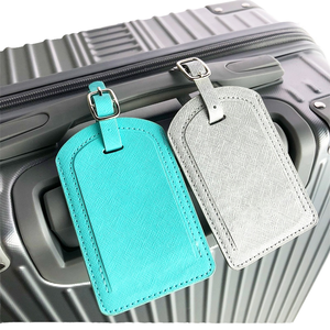 Personalized Name <b>ID</b> PU Leather Eco-Friendly High Quality Durable Travel Luggage <b>Tags</b> Letter Pattern Custom Logo Fashionable - Product Image 1