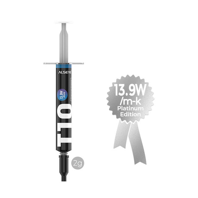 Newly Thermal Paste Alseye 2g T10+Platinum Thermal Grease with High Thermal Conductivity for CPU Cooling