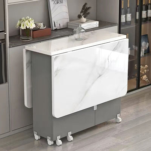 Mở rộng gấp bàn chân đảo nhà bếp và thanh tường gấp Space Saver <span class=keywords><strong>10</strong></span> chỗ ngồi vòng phòng ăn bàn - Product Image 5