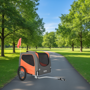 Remorque de vélo pour chien Vevor 66 lb, cadre pliable facile, coupleur universel, transporteur pour animaux de compagnie - Product Image 2