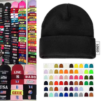 Bonnet en acrylique unisexe tricoté pour l'hiver, couleurs unies, style bonnet ou casquette, vente chaude, direct fabricant