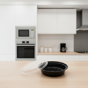 Contenedor Redondo Desechable de Plástico PP de Grado Profesional para Almacenamiento de Alimentos, con Tapa Hermética para Preparación Segura de Comidas - Product Image 1