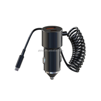 Cargador de Vehículo de 66W de Venta Caliente a Precio de Fábrica, Cargador Superrápido, Una Enchufe para Tres Encendedores de Cigarrillos