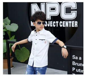 Venta al por Mayor de Conjuntos de Ropa para Niños, Estilo Nuevo, Camisetas Blancas Lisas y Jeans de Mezclilla - Product Image 2