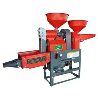 Mini moulin à riz combiné pour la production industrielle commerciale avec fonction de retrait des pierres et de broyage du maïs et des céréales 220V.