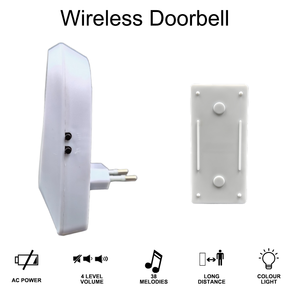 Timbre Inalámbrico Impermeable con Recepción de Largo Alcance, Timbre de Alarma Inalámbrico con Botón de CA y Fácil Instalación en Enchufe - Product Image 4
