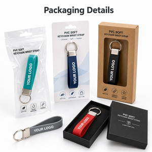 Porte-clés en PVC souple personnalisé avec logo, cordon de poignet, étanche, durable, flexible, pour cadeau promotionnel d'entreprise - Product Image 6