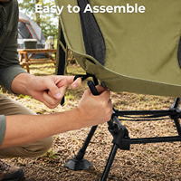 Chaise de camping pliable légère, chaise de loisirs portable en aluminium pour la randonnée, la pêche et les activités de plein air