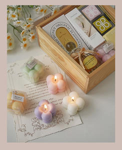 Petite bougie parfumée en cire de soja artisanale en forme de bulle, mignonne, multi-parfumée, moderne, pour anniversaire, Saint-Valentin - Product Image 2