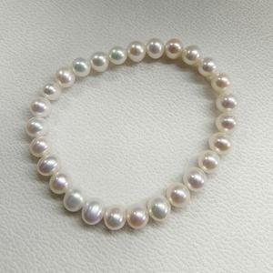 Zhuji Quality <b>Freshwater</b> <b>Pearl</b> Necklace with Non-Core Silver Buckle White <b>Pearl</b> <b>Bracelet</b> Good Clean Truly High Quality Product - Product Image 3