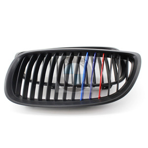 Parrilla delantera para BMW E92, color negro mate, estilo M, plástico ABS, para la serie 3, 2006-2009 - Product Image 1