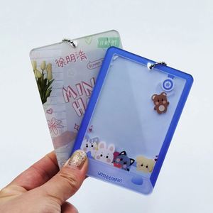 ID Card Case Photocard Holder Plastic Keychains Factory Price Custom Your Own Design Acrylic Zinc Alloy Transparent 6 Color 15g - Product Image 5
