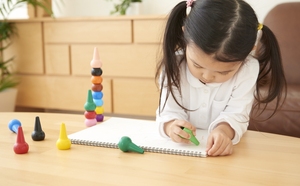 Hộp bút chì màu khối xây dựng 10 màu Nhật Bản, có thể giặt, không dính, đồ chơi giáo dục cho trẻ em - Product Image 3