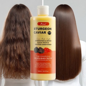 Après-shampoing au caviar, kératine végétale, lissant, anti-dessèchement, anti-casse, réduit les pointes fourchues, après-shampoing professionnel - Product Image 1