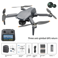 Drone RC pliable L600 Pro-2 avec double caméra, GPS, 4K, moteur brushless, FPV, détection d'obstacles par flux optique pour adultes
