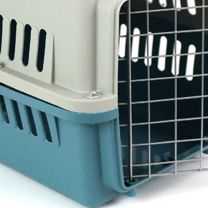 Jaula de Transporte para Mascotas Azul, 48x32x30cm, Clásica, para Animales Pequeños, Plástico Sostenible - Product Image 2